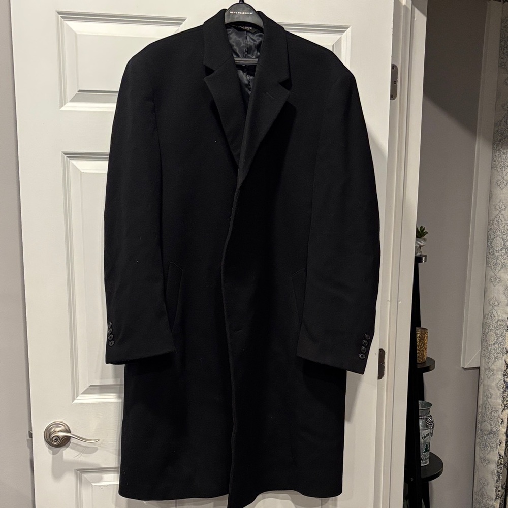 Men's Black Overcoat JoS.A.Bank